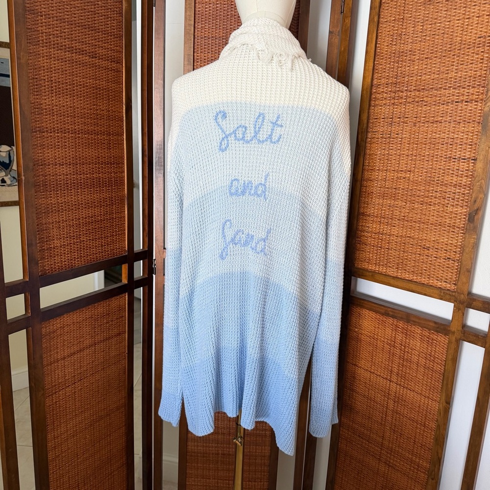 NWT Vintage Havana Salt and Sand Ombre Knit ocean drive Sweater large